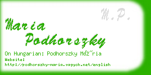 maria podhorszky business card